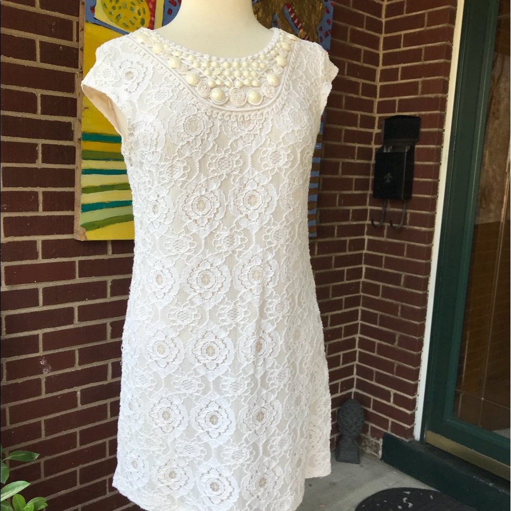 Studio 1 Petite Formal Shift Lace Dress